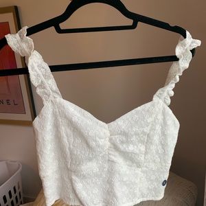 NWT Eyelet Abercrombie Cropped Tank